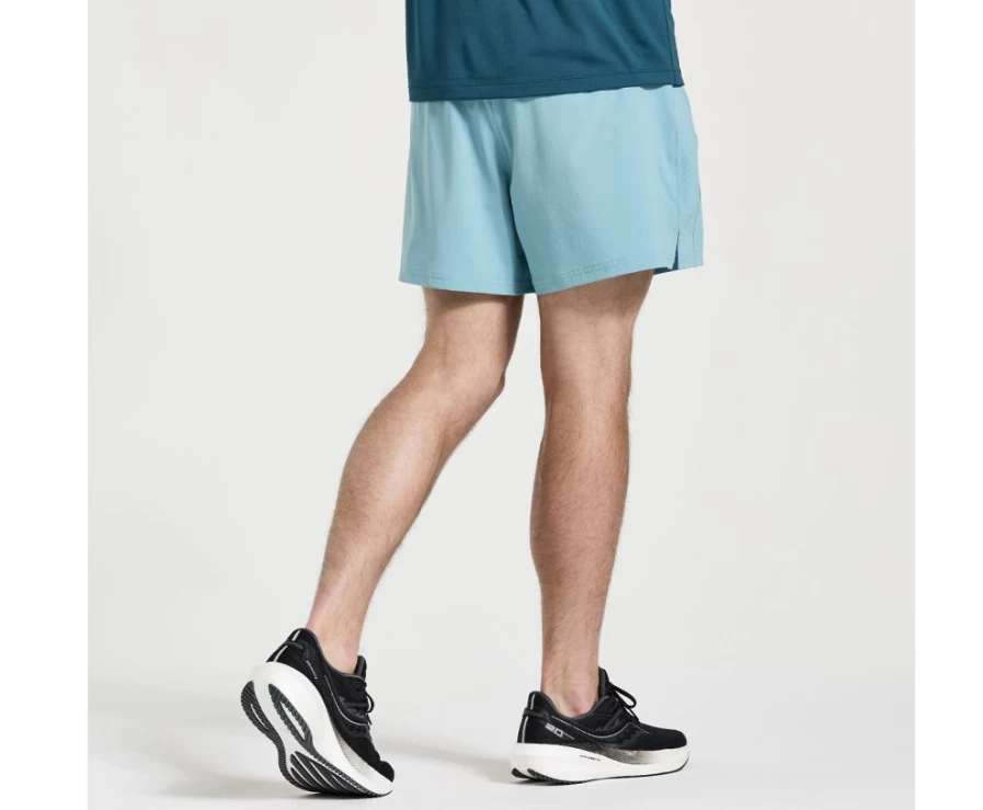Saucony Men's Outpace 5" Running Shorts in Rainfall Color - Lightweight & Breathable