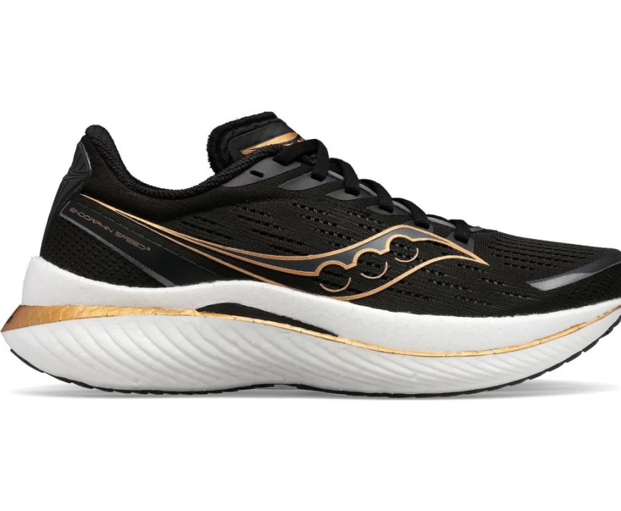 Saucony Men's Endorphin Speed 3 Running Shoes - Wide Width, Black