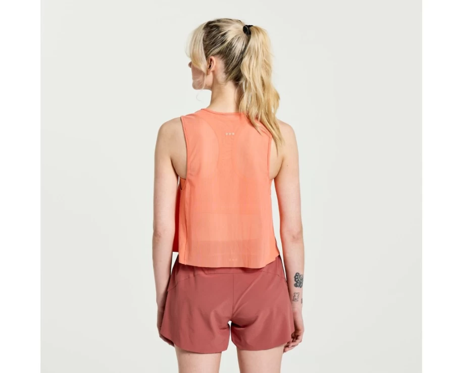 Saucony Women's Zenith Pinnacle Crop Tank Top for Running & Workouts