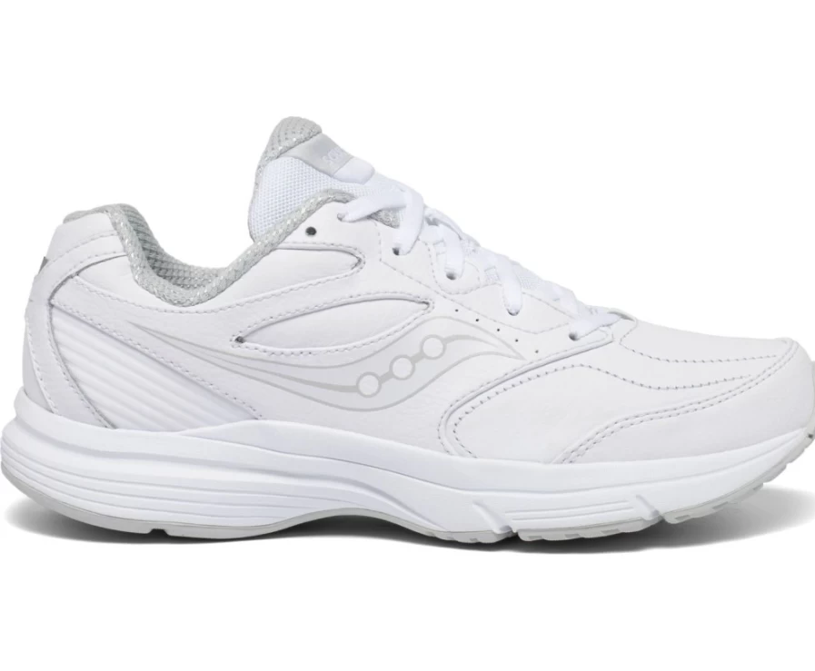 Saucony Women's Integrity Walker 3 Wide White Comfortable Walking Shoes