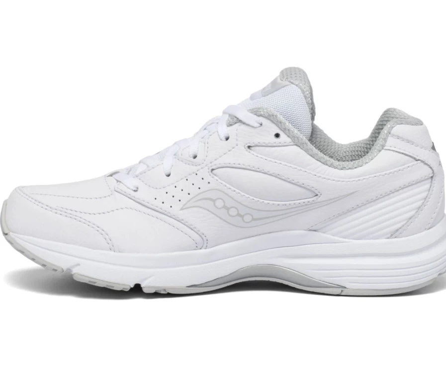 Saucony Women's Integrity Walker 3 Wide White Comfortable Walking Shoes