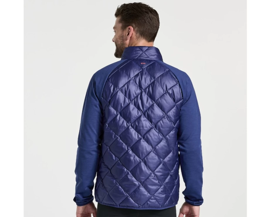 Saucony Men's Sodalite Boulder Oyster Puff Jacket - Lightweight Insulated Winter Coat