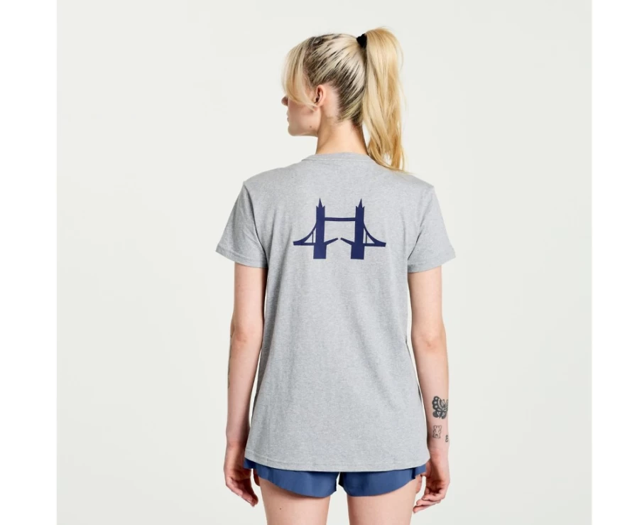Saucony Women's London 2023 Graphic T-Shirt - Stylish Casual Tee