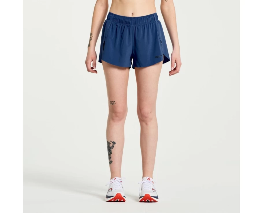 Saucony Women's Boston Time Trial 3" Short in Sodalite - Running Shorts for Women