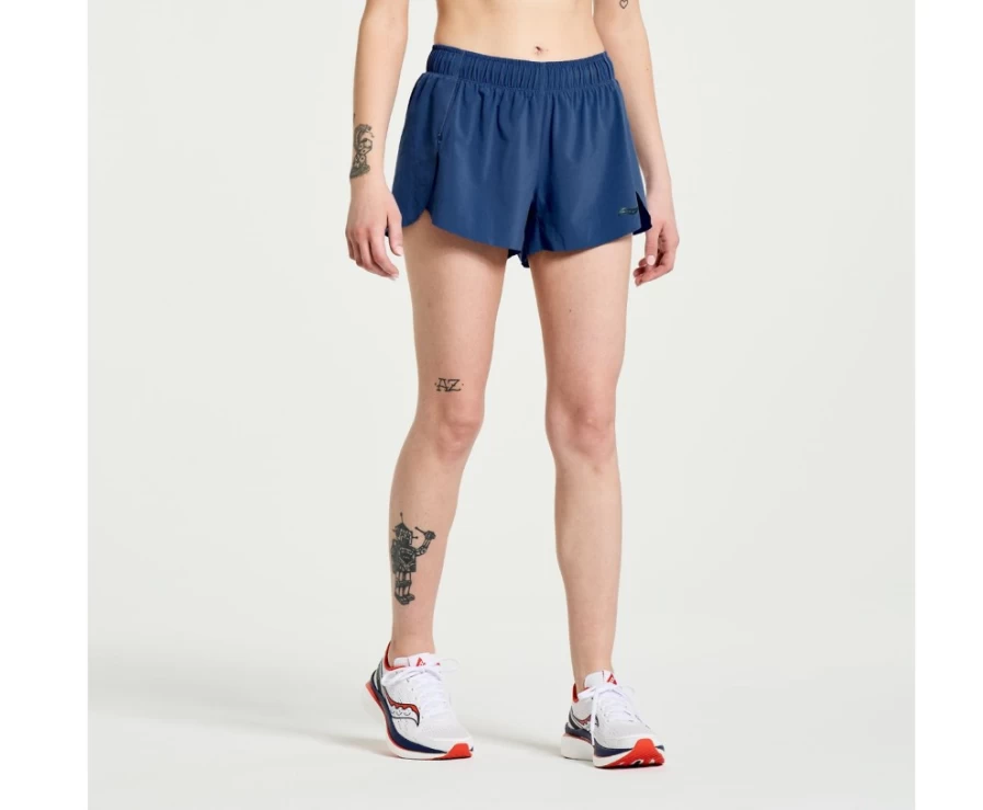 Saucony Women's Boston Time Trial 3" Short in Sodalite - Running Shorts for Women