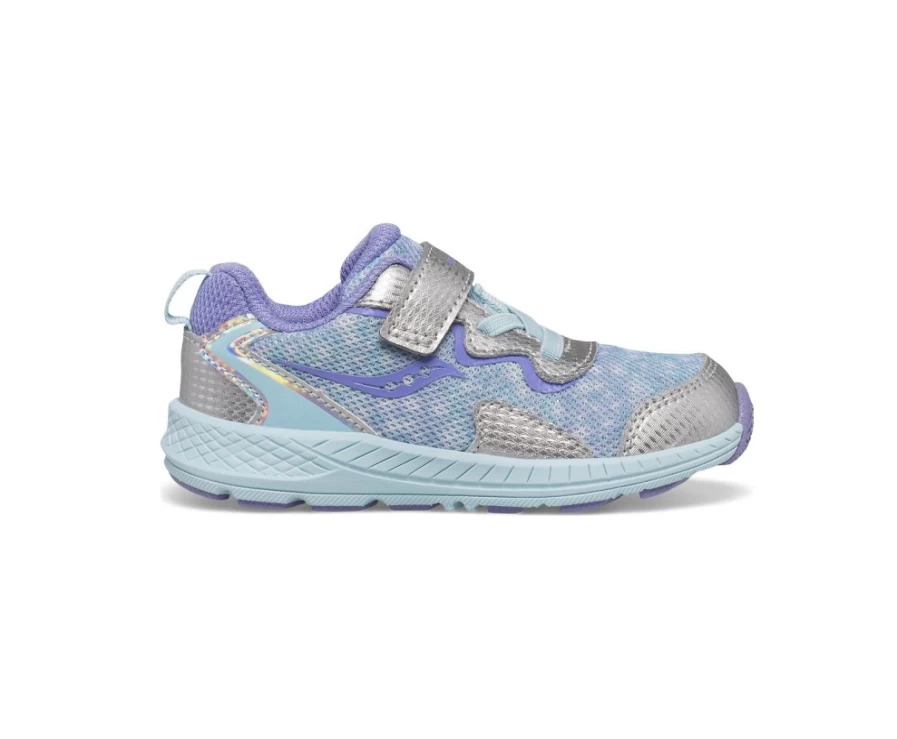 Saucony Kids' Flash A/C Jr Sneaker in Silver for Little Boys and Girls
