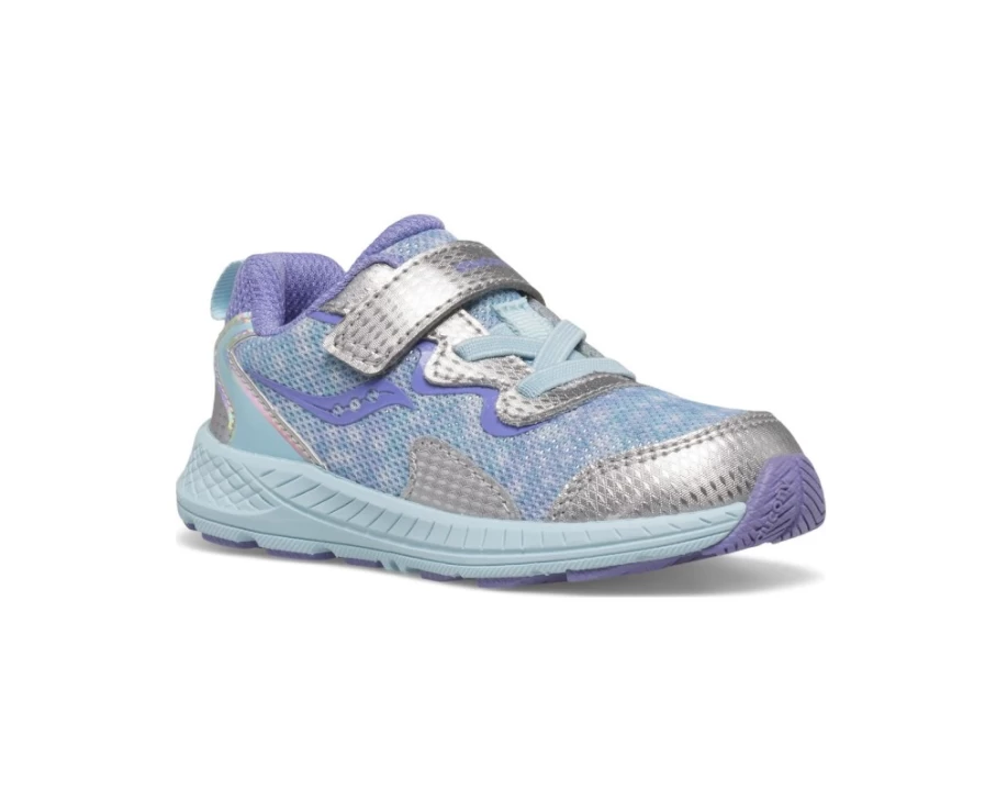 Saucony Kids' Flash A/C Jr Sneaker in Silver for Little Boys and Girls