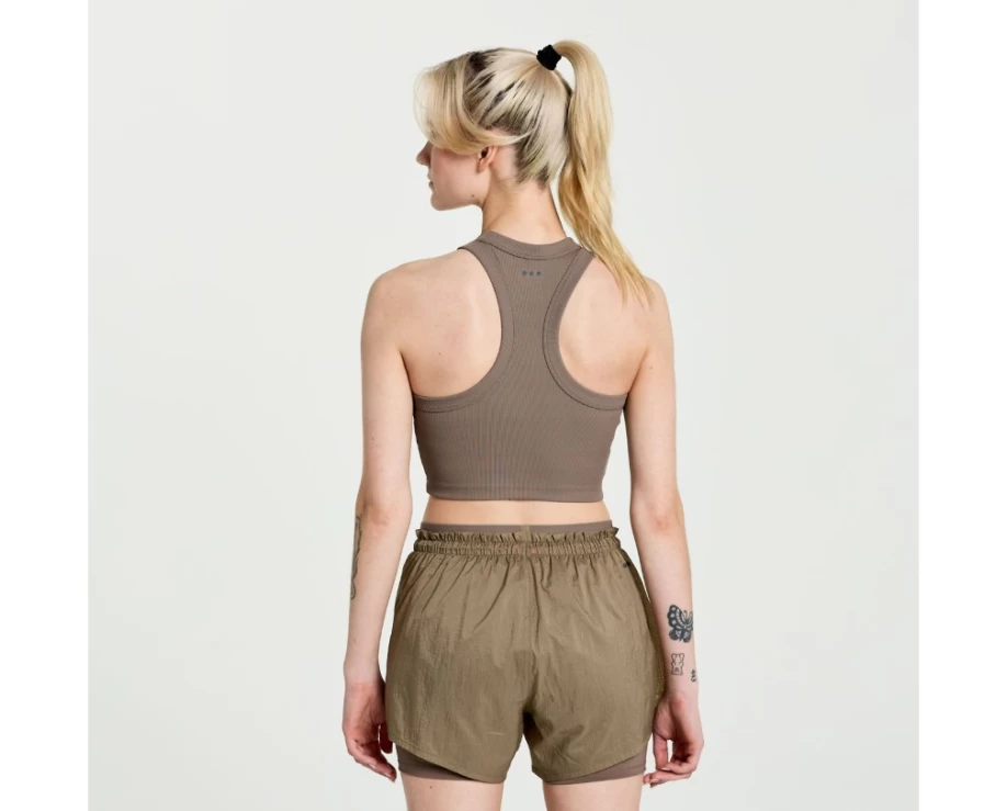 Saucony Women's Umber Elevate Crop Top - Lightweight Workout Shirt for Running & Fitness