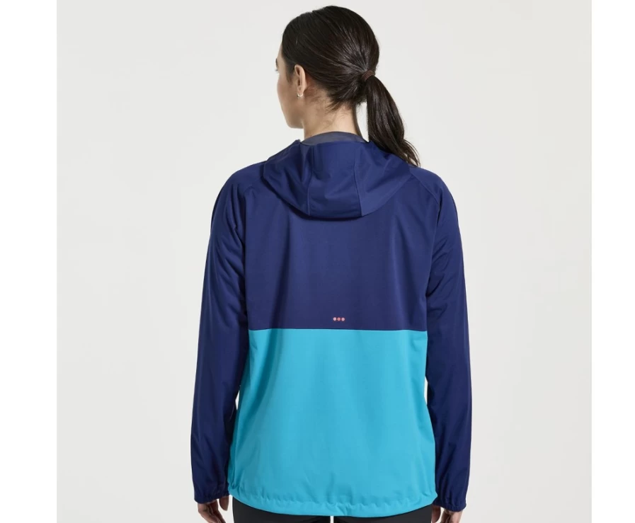 Saucony Women's Sodalite Boulder Drizzle Jacket - Water-Resistant Windbreaker for Outdoor Activities