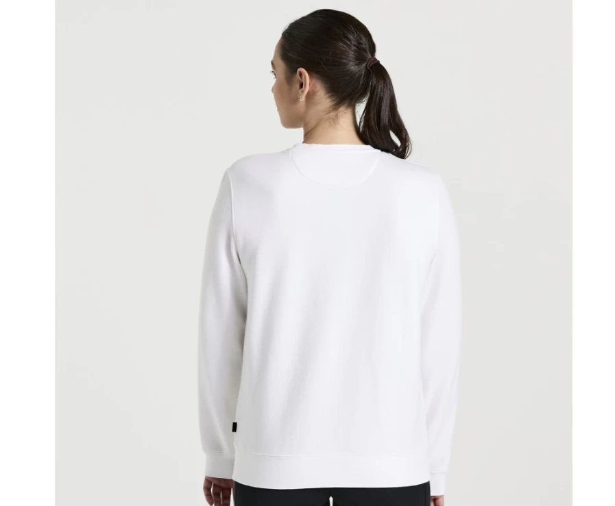 Saucony Women's White Rested Crewneck Sweatshirt