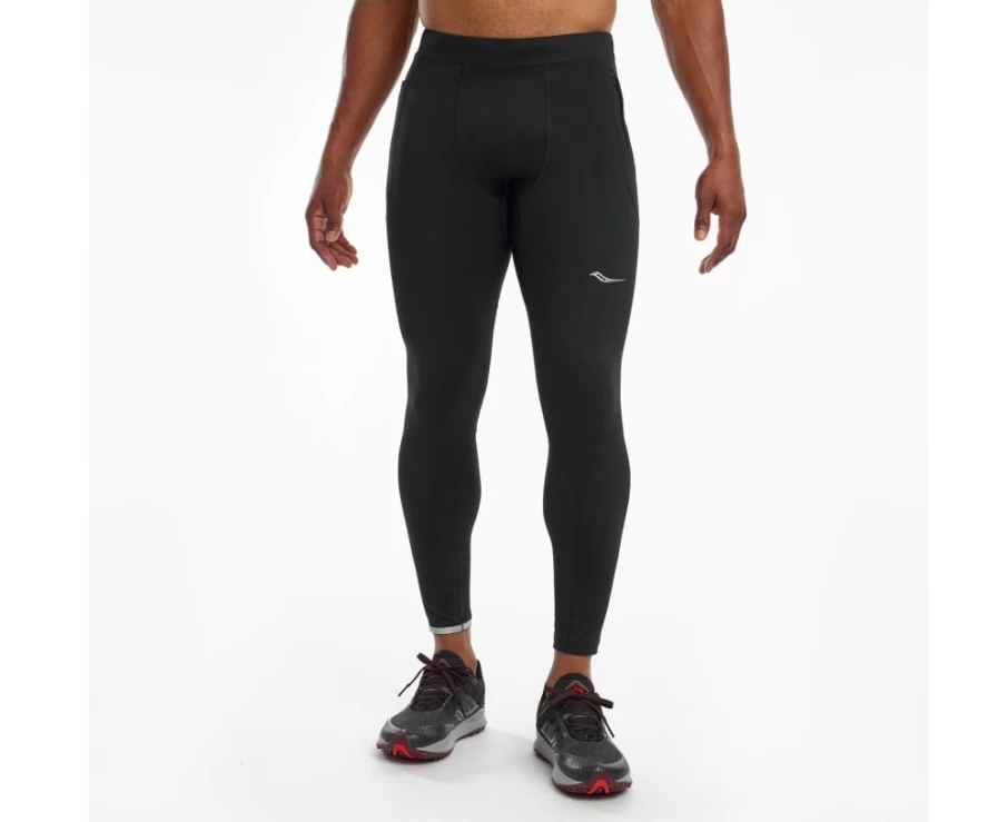 Saucony Men's Black Bell Lap Tight Running Pants