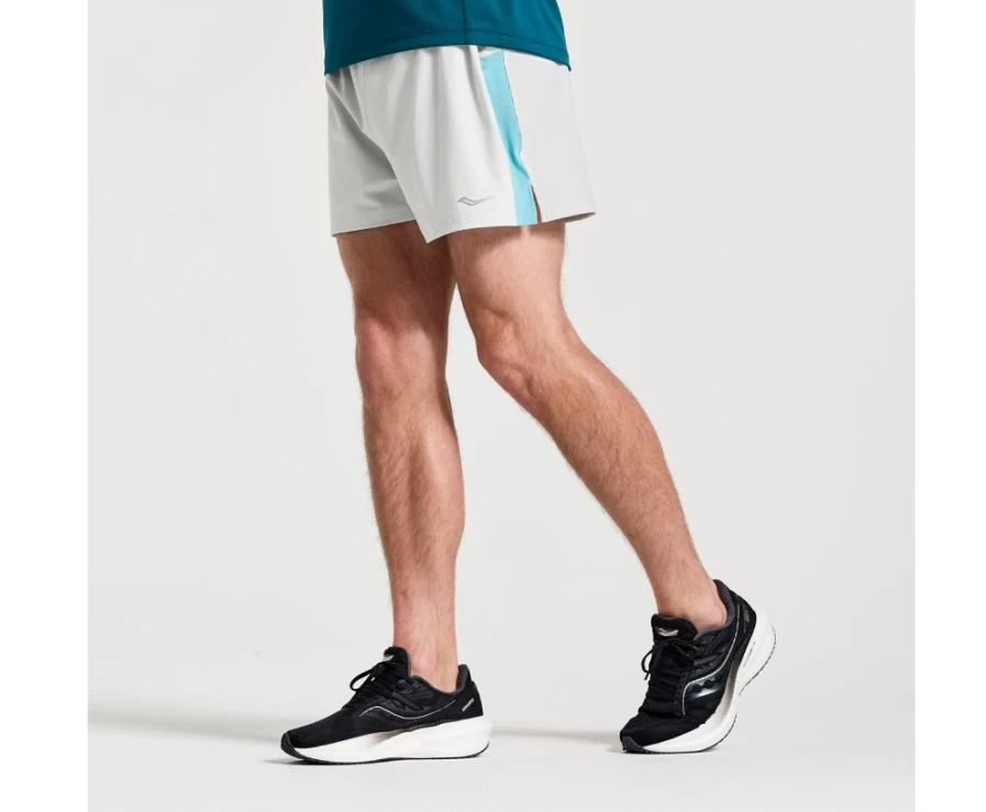 Saucony Men's Outpace 5" Running Shorts in Crystal Color - Lightweight & Breathable for Performance
