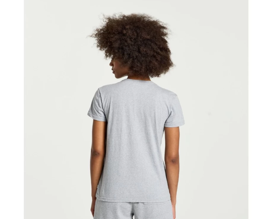 Saucony Women's Light Grey Heather Graphic Rested T-Shirt