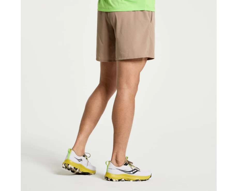 Saucony Men's Explorer Utility 6" Short in Pewter - Durable Outdoor Hiking Shorts for Men