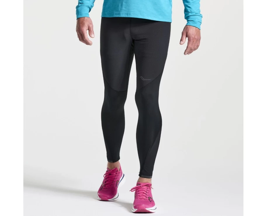 Saucony Men's Boulder Wind Tight Running Pants - Black