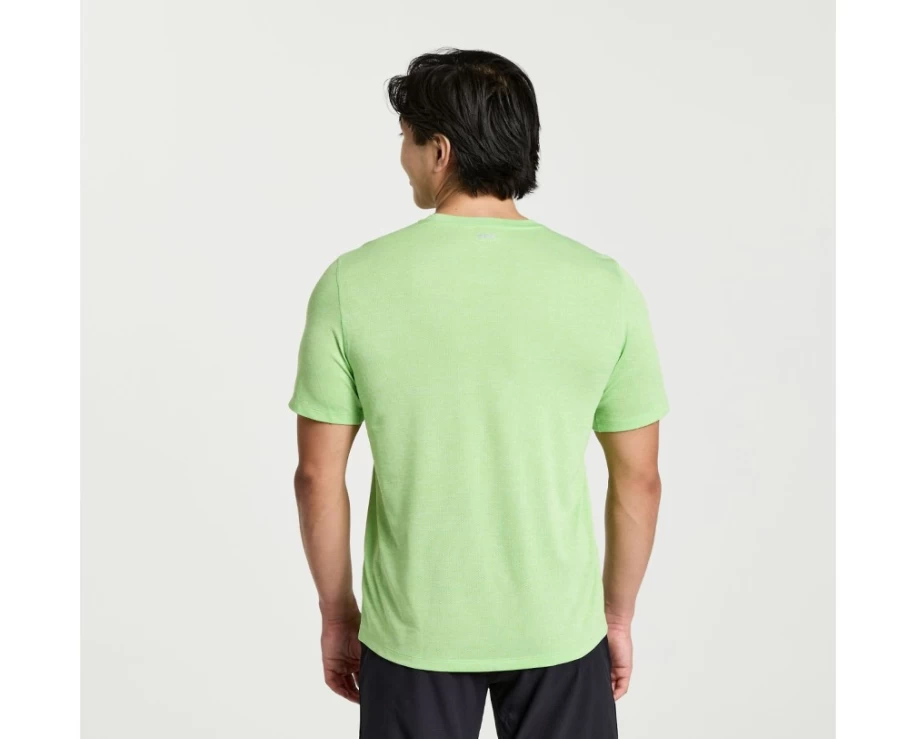Saucony Men's Invader Heather Performance Short Sleeve Running Shirt