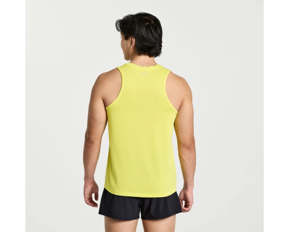 Saucony Men's Citron Performance Running Singlet with Stopwatch Feature