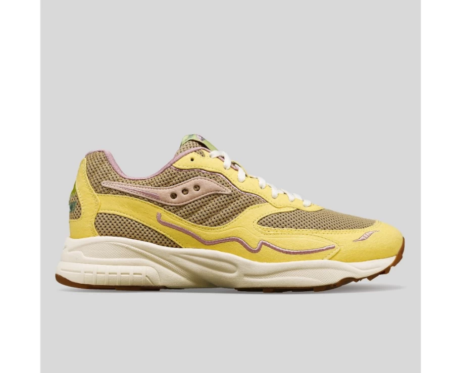 Saucony Women's 3D Grid Hurricane Mushroom Running Shoes in Tan