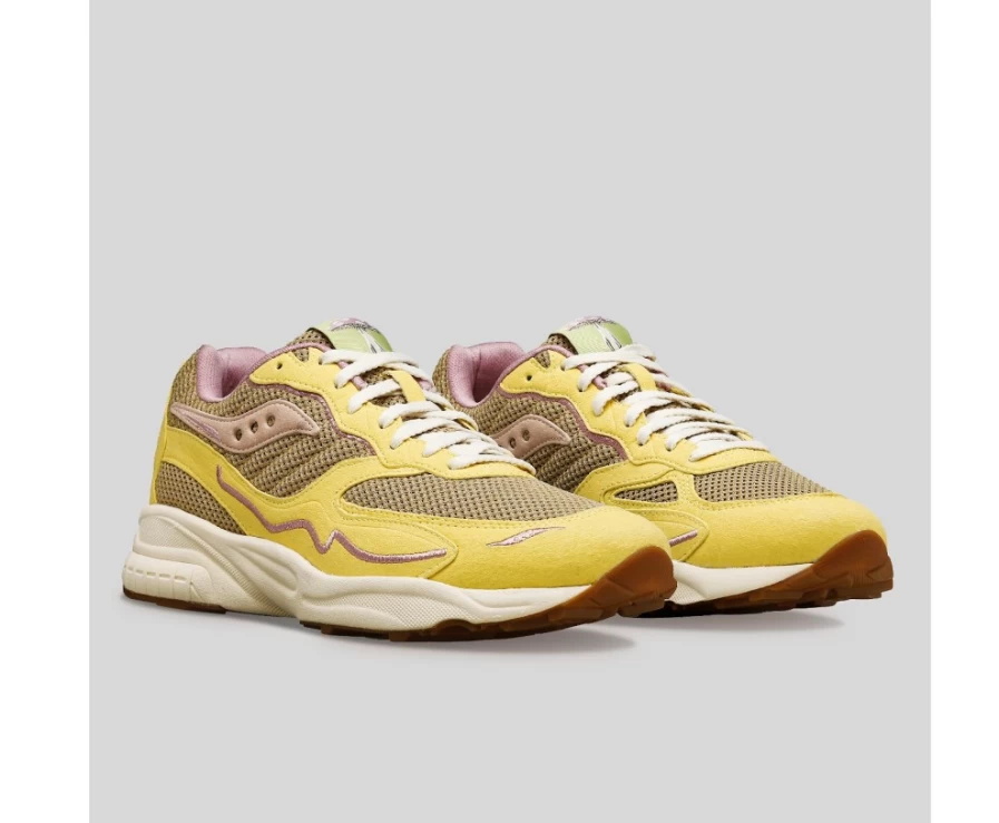 Saucony Women's 3D Grid Hurricane Mushroom Running Shoes in Tan