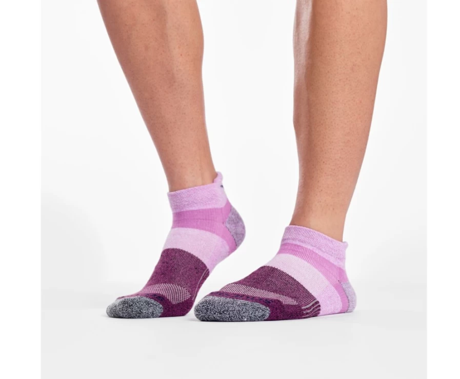 Saucony Inferno No Show Tab 3-Pack Unisex Socks - Pink Assorted