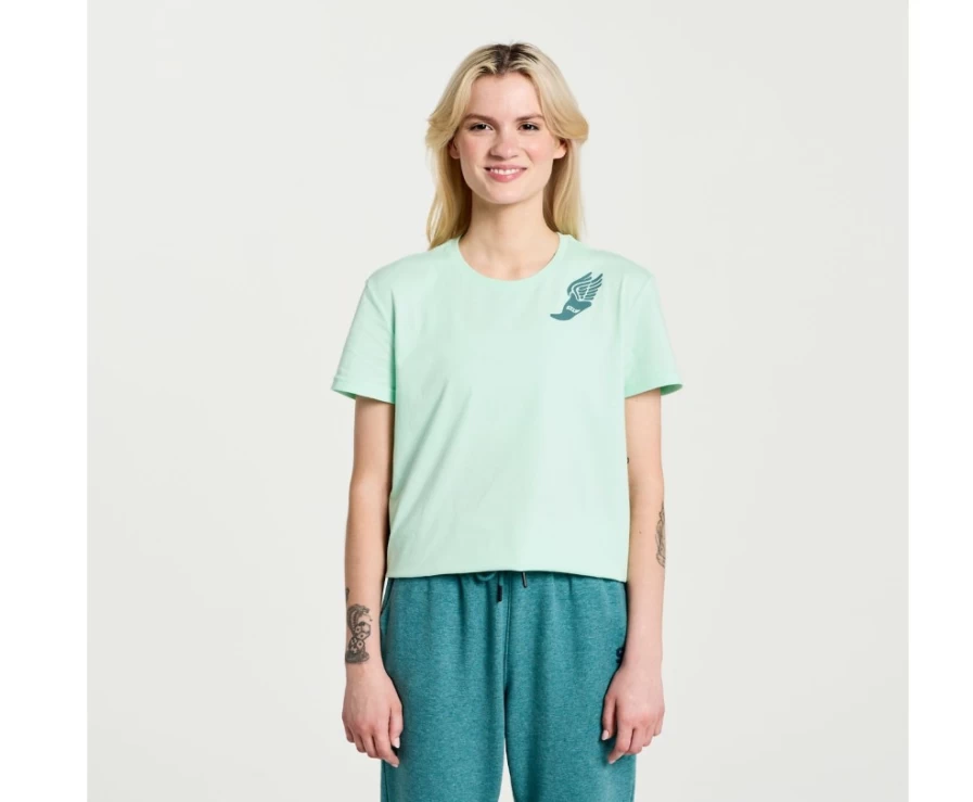 Saucony Women's Atmos Graphic Relaxed Fit T-Shirt