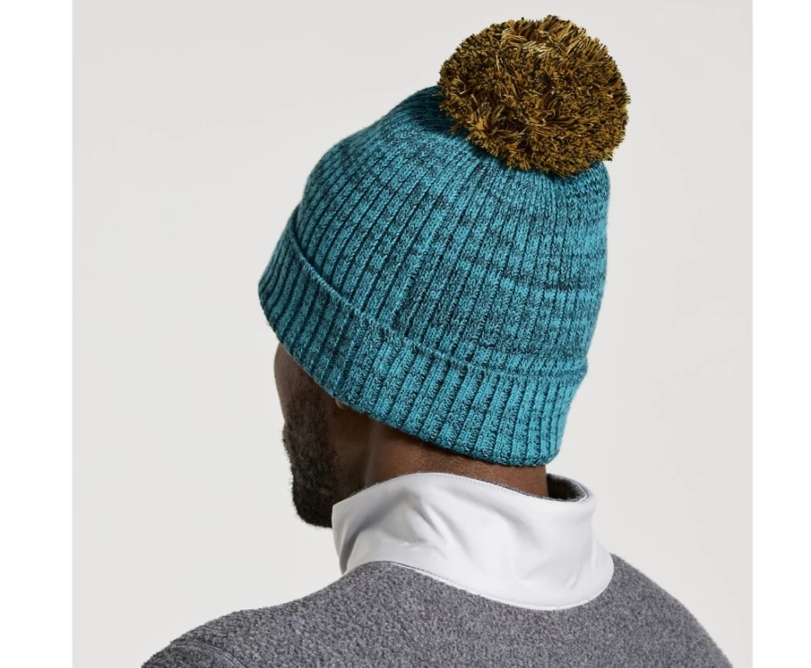 Saucony Unisex Palm Rested Pom Beanie - Soft Winter Hat for Men & Women