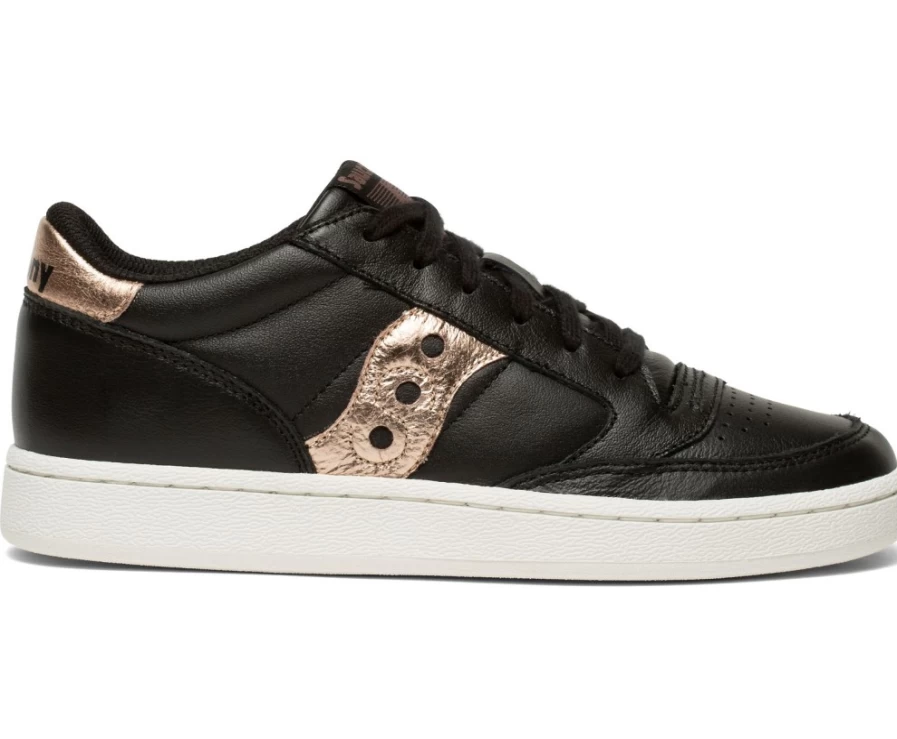 Saucony Women's Jazz Court Metallic Sneakers in Black