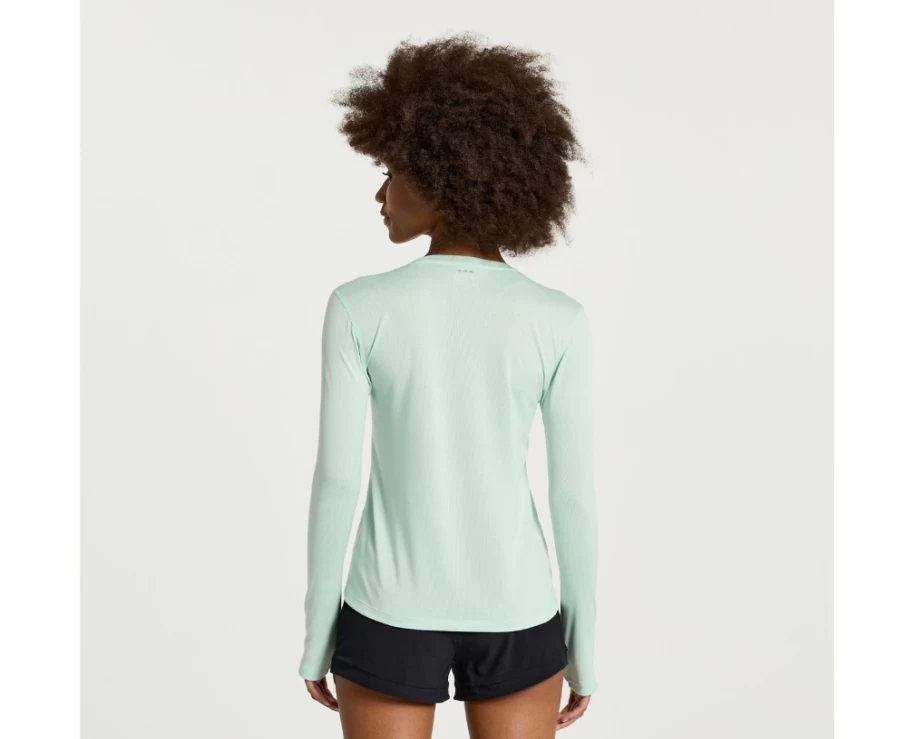 Saucony Women's Atmos Long Sleeve Running Top with Stopwatch Feature