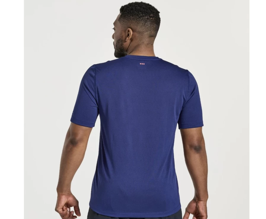 Saucony Men's Sodalite Graphic Short Sleeve Tee - Athletic Stopwatch Design Running Top