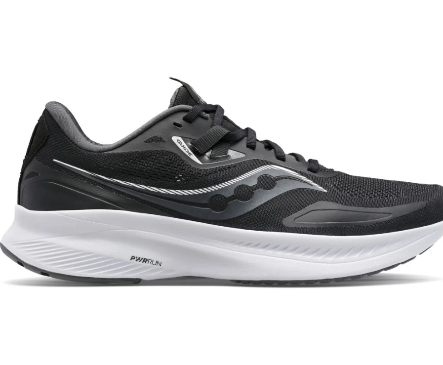 Saucony Men's Guide 15 Wide Running Shoes in Black