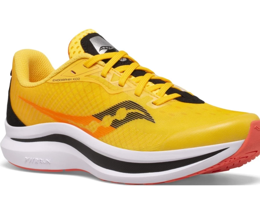 Saucony Endorphin KDS Vizigold Running Shoes for Kids - Lightweight & Comfortable Sneakers