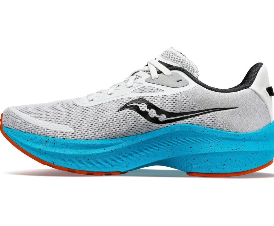 Saucony Men's Axon 3 Running Shoes in Fog Color - Lightweight & Responsive