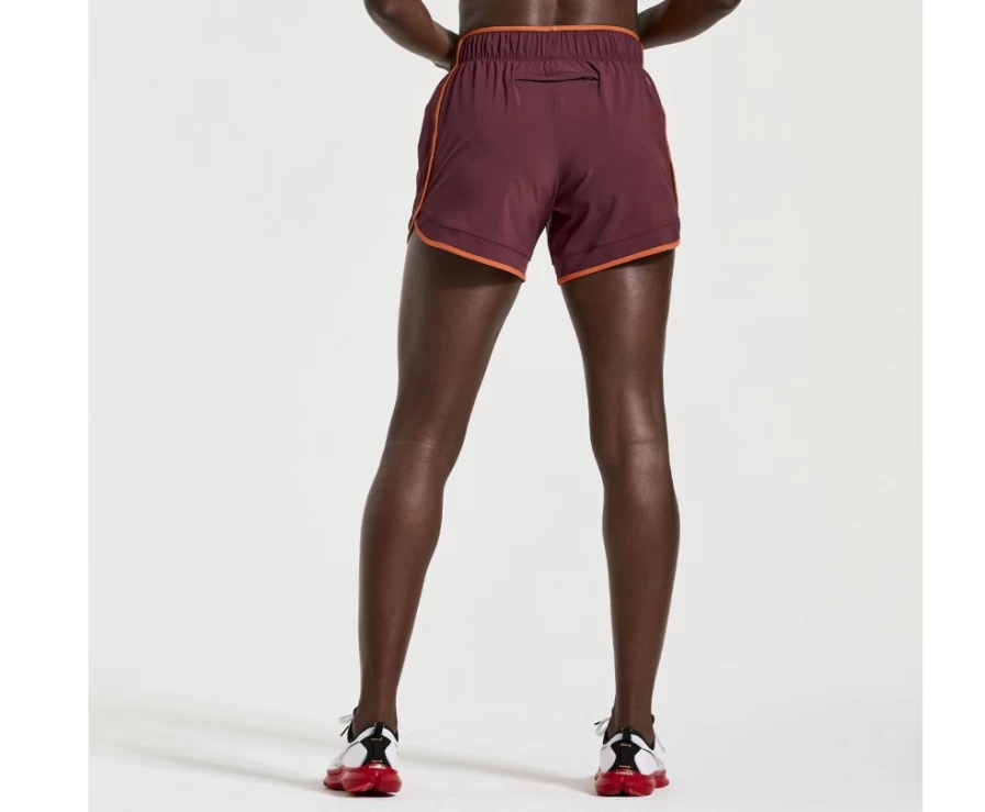 Saucony Women's Outpace 5" Short in Stone - Lightweight Running Shorts for Women