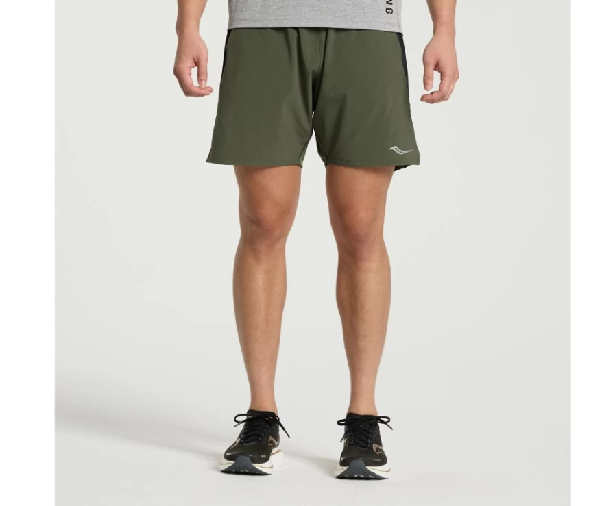 Saucony Men's Outpace 7" Short in Climbing Ivy - Lightweight Running Shorts for Men