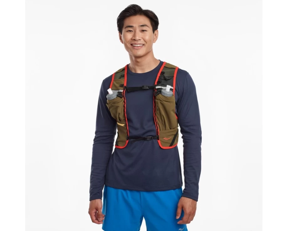 Saucony Haul Lite Pack Unisex Dark Olive Lightweight Hiking Backpack