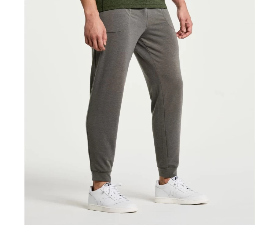Saucony Men's Boston Pant in Climbing Ivy Heather - Lightweight Running Pants