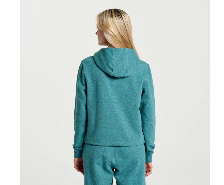 Saucony Women's North Atlantic Heather Graphic Rested Hoodie