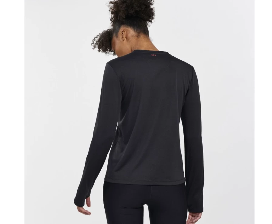 Saucony Women's Black Long Sleeve Stopwatch Running Top