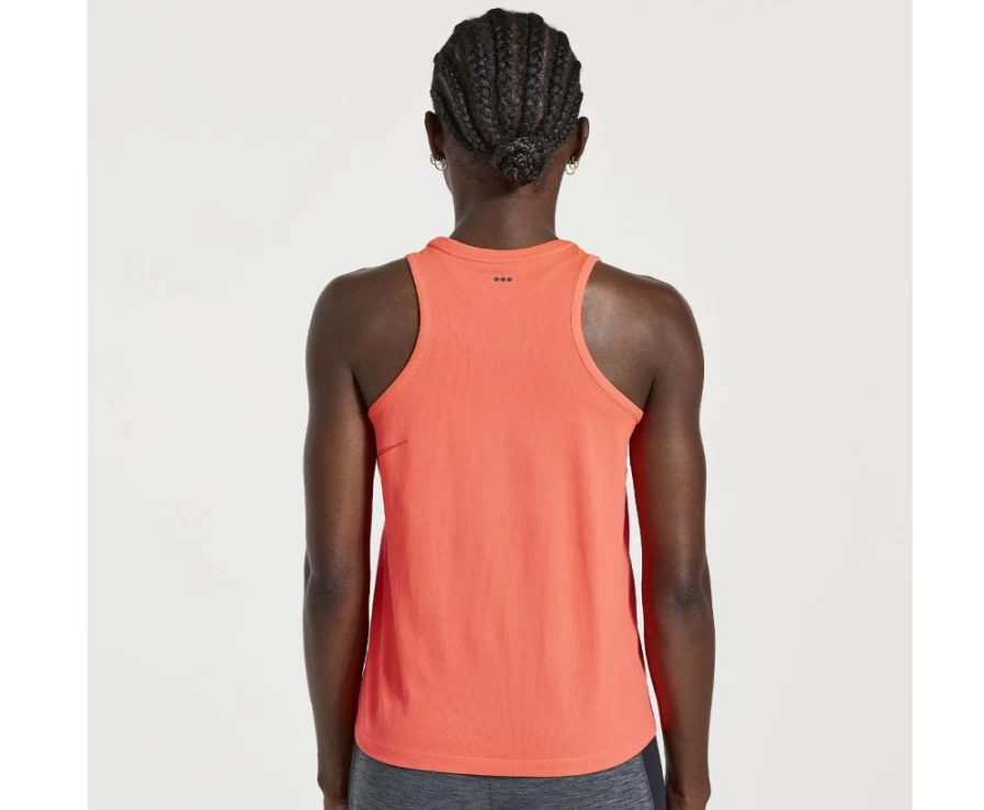 Saucony Women's Vizired Graphic Running Singlet – Lightweight Performance Stopwatch Tank Top
