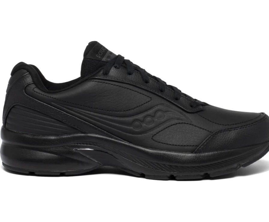 Saucony Men's Omni Walker 3 Wide Width Running Shoes in Black