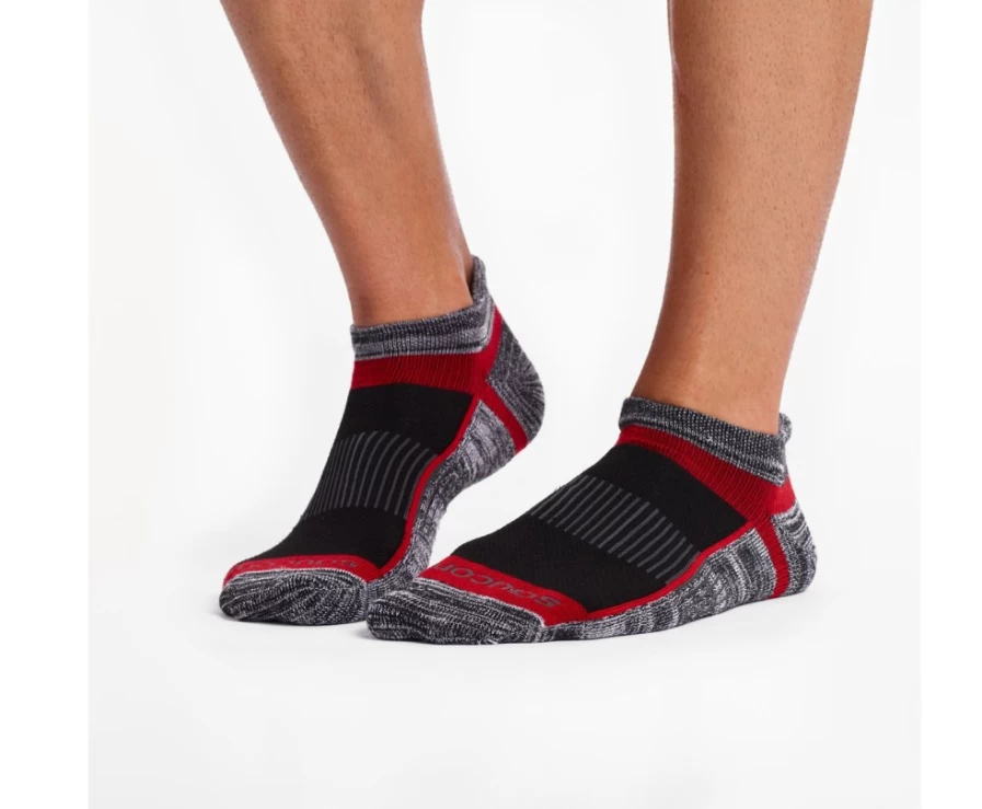 Saucony Inferno No Show Tab 3-Pack Socks - Black, Unisex Athletic Low Cut Socks for Running & Casual Wear