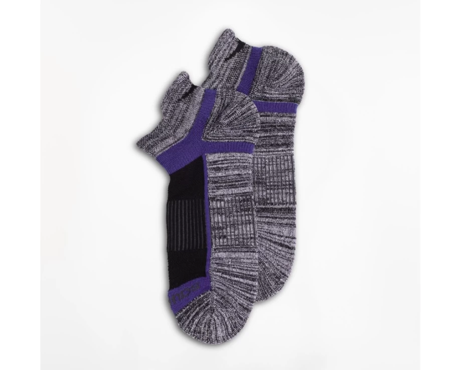Saucony Inferno No Show Tab 3-Pack Socks - Black, Unisex Athletic Low Cut Socks for Running & Casual Wear