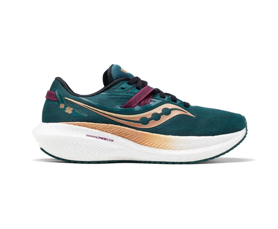 Saucony Women's Triumph 20 Running Shoes in Faerie Green - Shamrock Edition